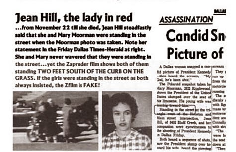 JFK Assassination Jean Hill standing in street...